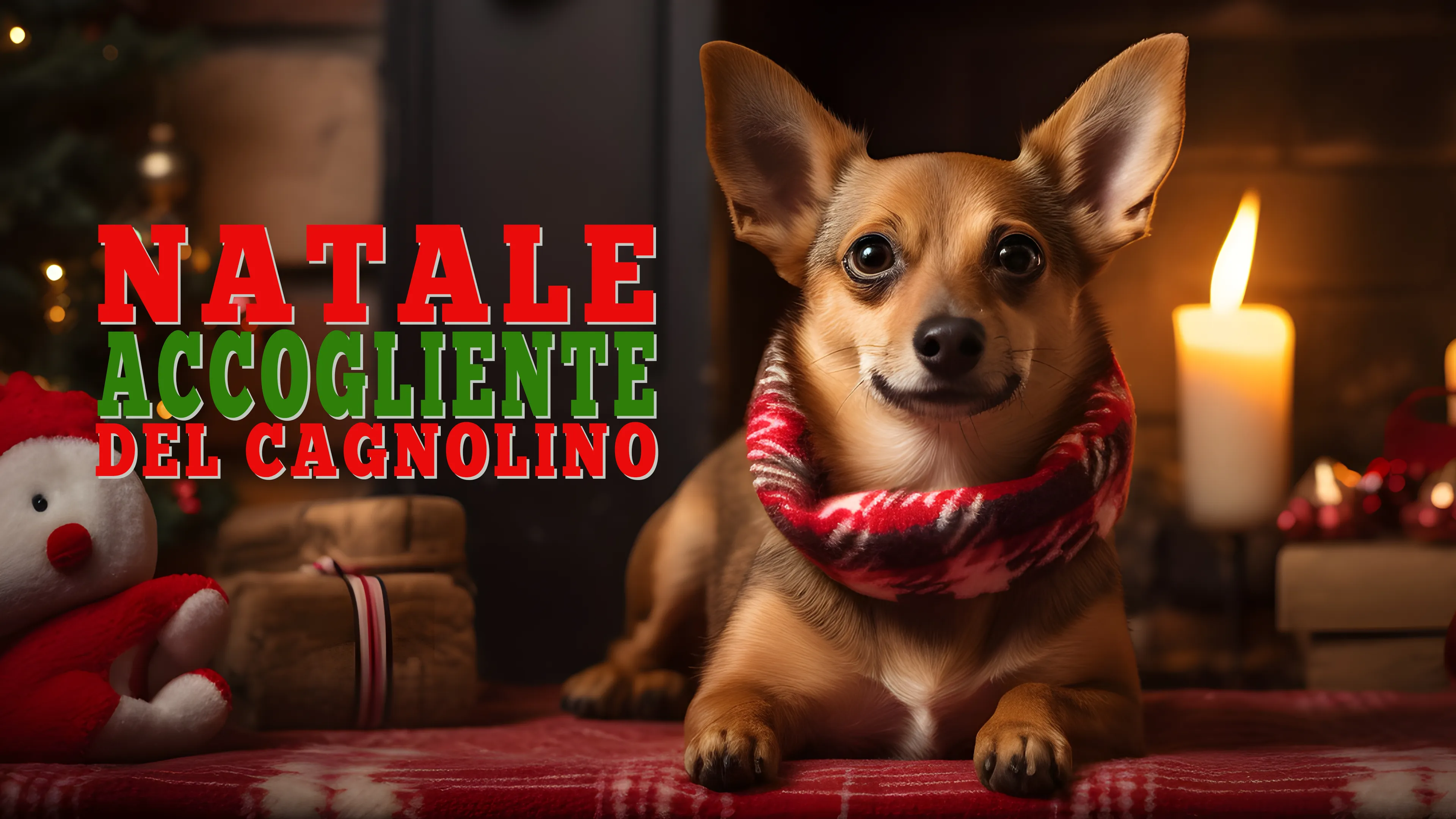 Natale Accogliente del Cagnolino poster